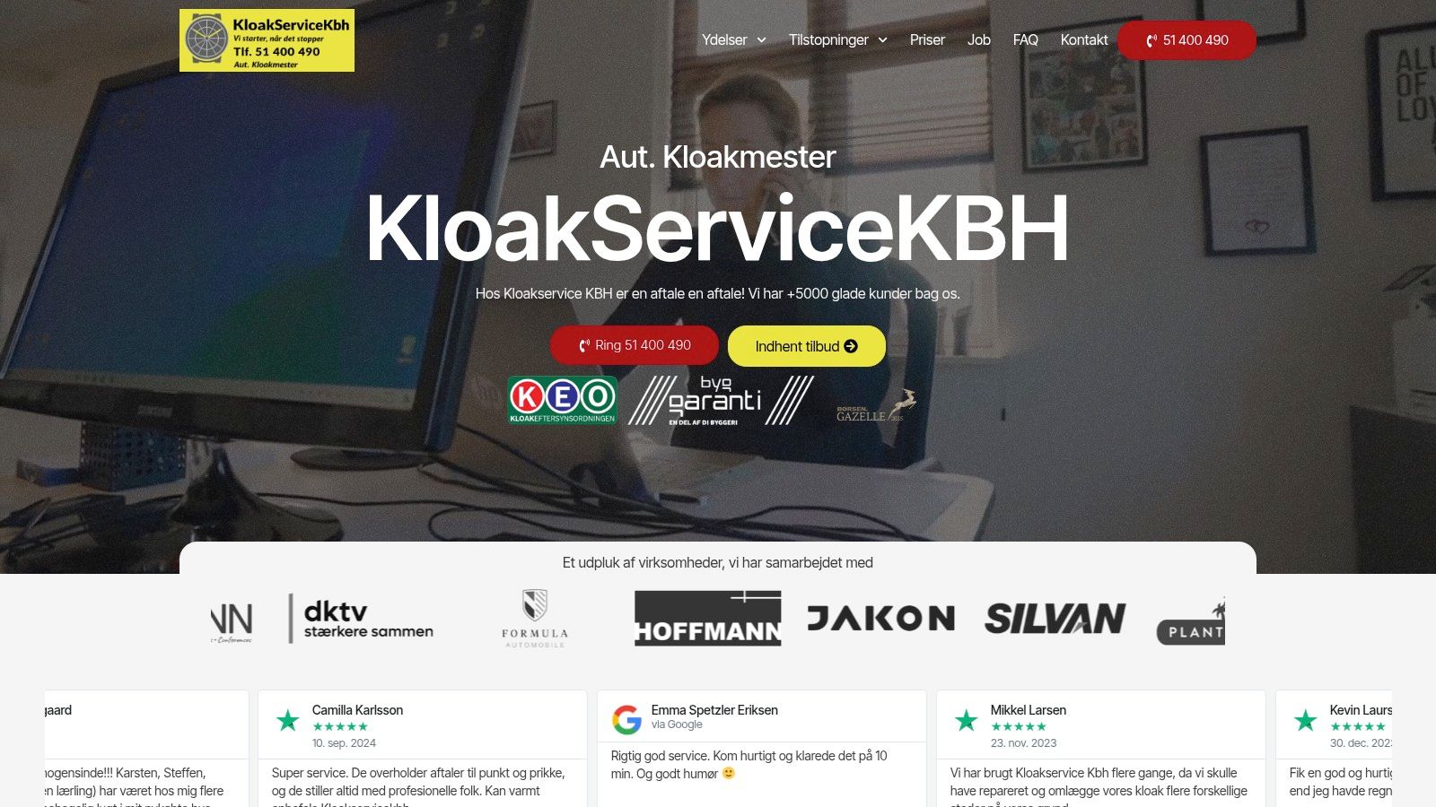 Screenshot from https://kloakservicekbh.dk