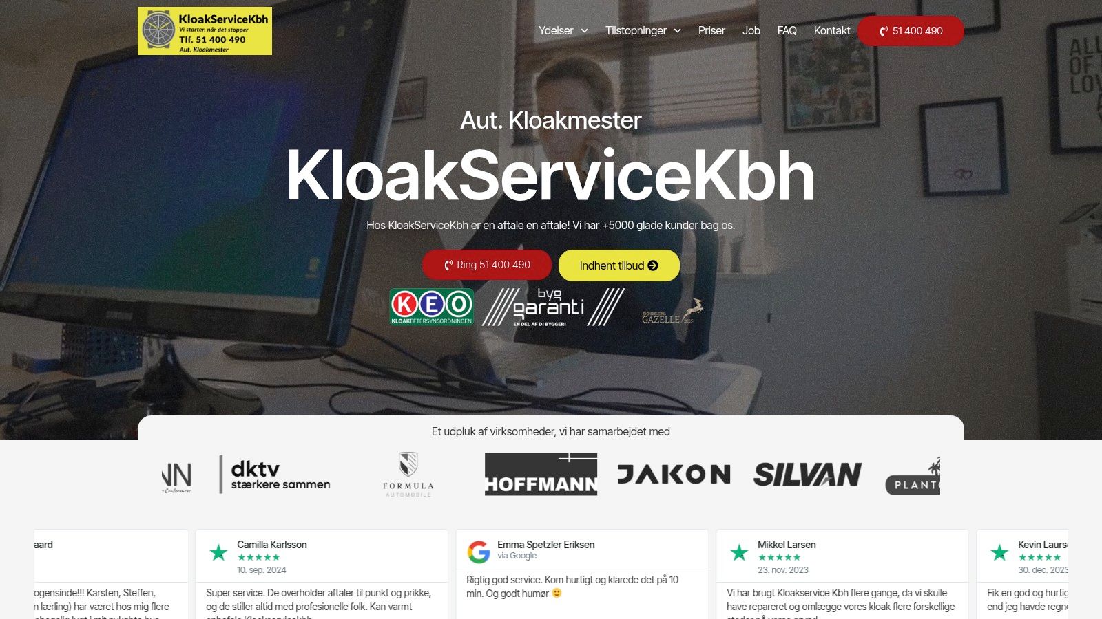 Screenshot from https://kloakservicekbh.dk